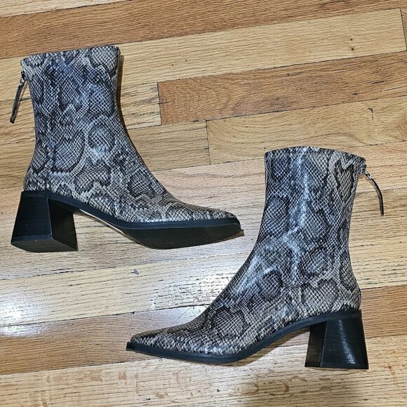 Open Edit Giah Snakeskin Boots - Picture 6 of 10